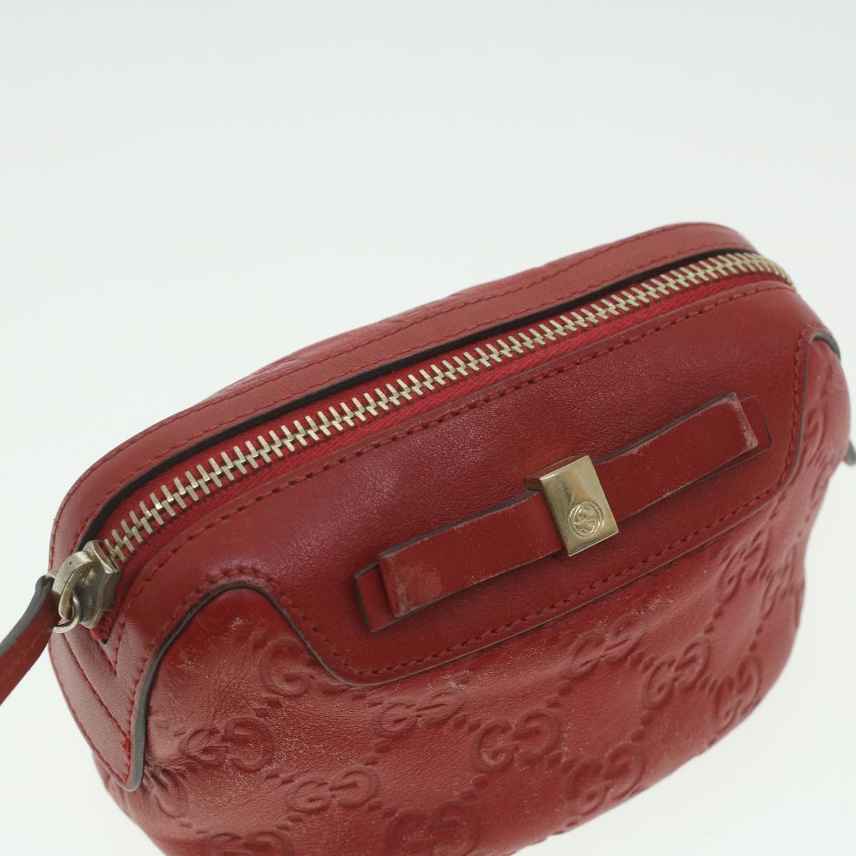 GUCCI Guccissima Pouch Red 282642 37323