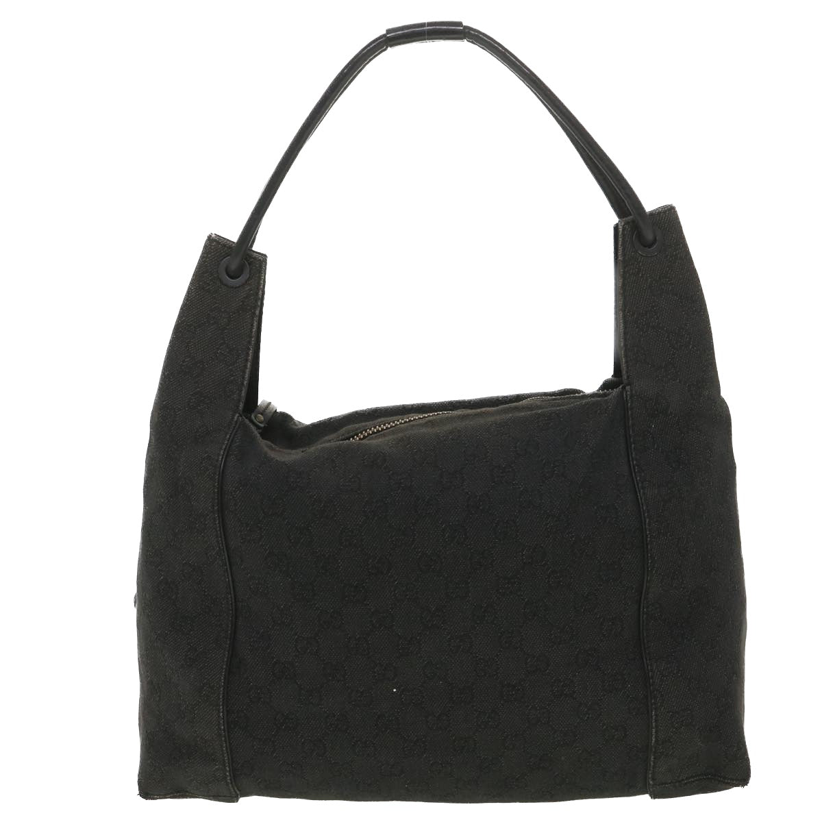 GUCCI GG Canvas Shoulder Bag Gray 101292 37374
