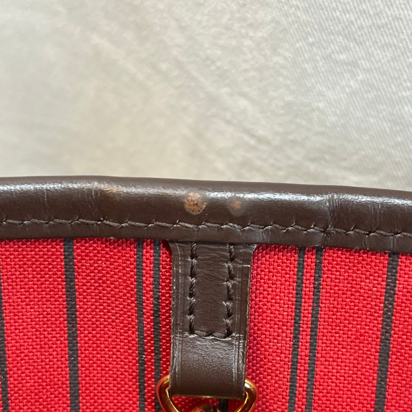 LOUIS VUITTON Neverfull MM Damier Ebene Canvas Tote Bag