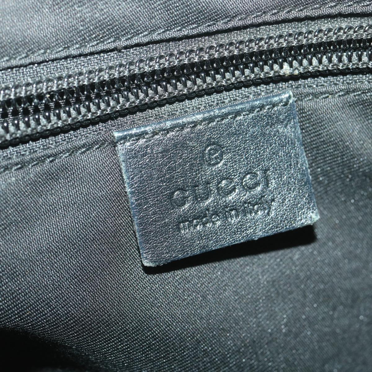 GUCCI GG Canvas Hand Bag Coated Canvas Black Silver 131230 37397