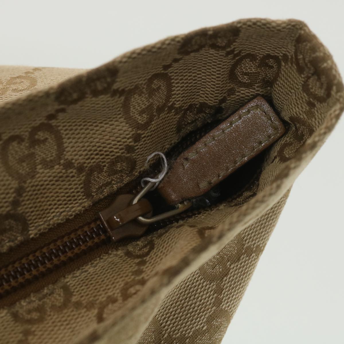 GUCCI Sherry Line GG Canvas Tote Bag Beige Pink Gold 131228 37407