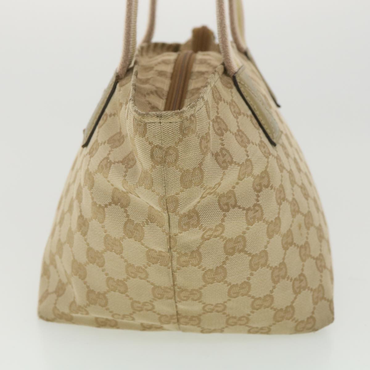 GUCCI Sherry Line GG Canvas Tote Bag Beige Pink Gold 131228 37407