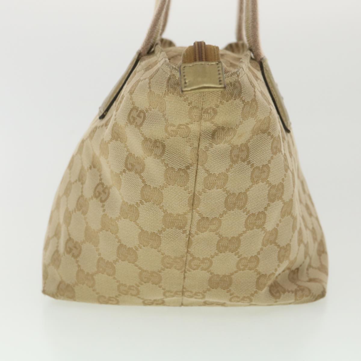 GUCCI Sherry Line GG Canvas Tote Bag Beige Pink Gold 131228 37407