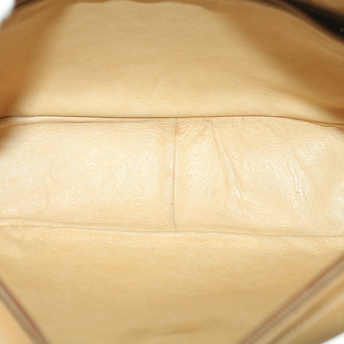 GUCCI Web Sherry Line Micro GG Canvas Shoulder Bag PVC Leather Beige 37409