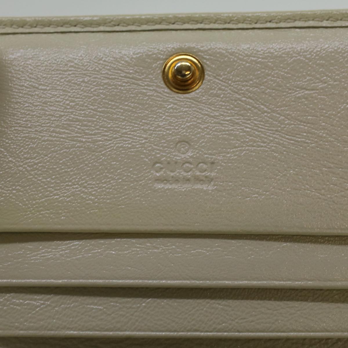GUCCI Sherry Line Chain wallet Bifold Wallet Leather Red Navy 573790 37675