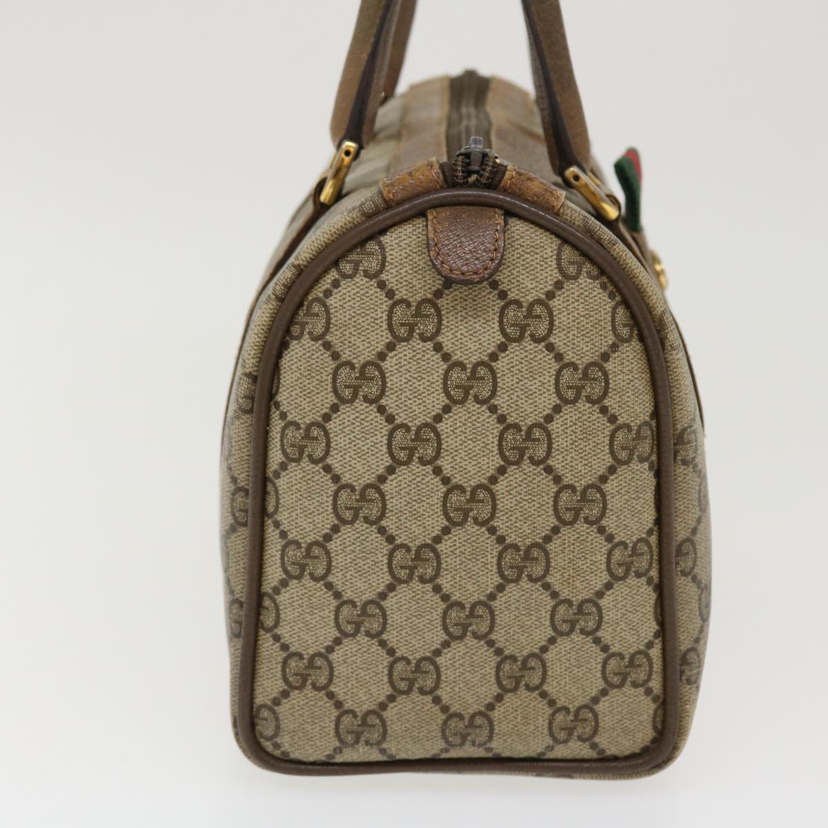 GUCCI GG Canvas Web Sherry Line Boston Bag Beige Red Green 40.02.006 37712