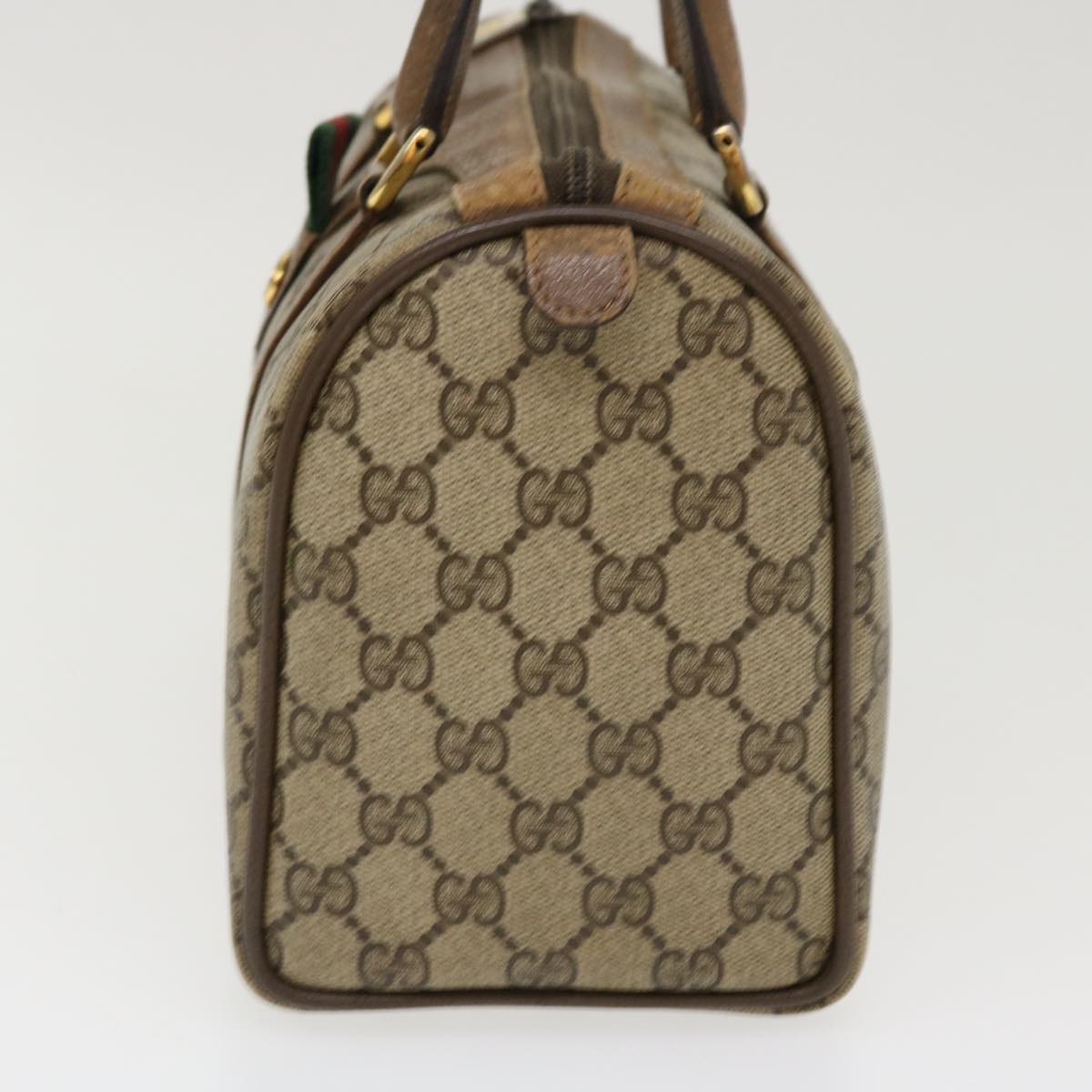 GUCCI GG Canvas Web Sherry Line Boston Bag Beige Red Green 40.02.006 37712