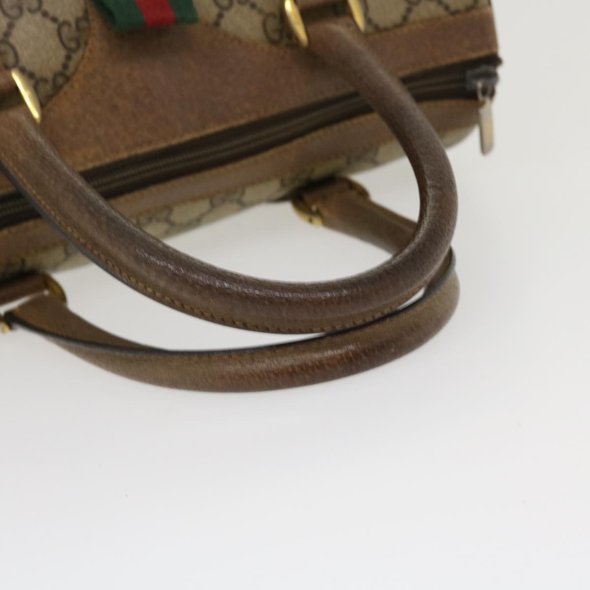 GUCCI GG Canvas Web Sherry Line Boston Bag Beige Red Green 40.02.006 37712