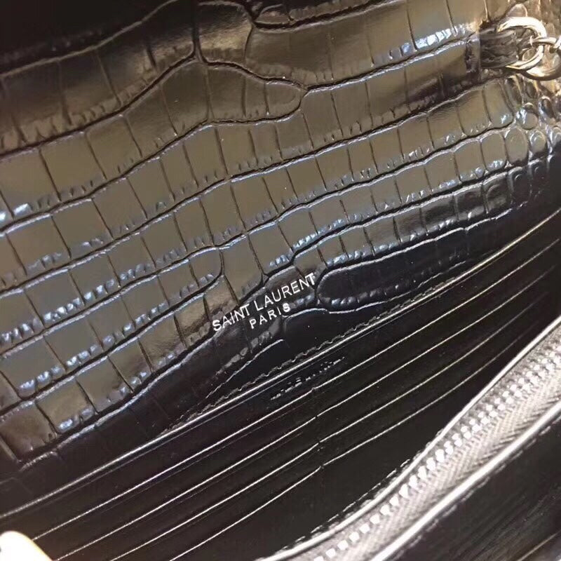 GLAMI Sunset Chain Wallet Ã‚Â In-Embossed Black For Women 8.2in/21cm YSL