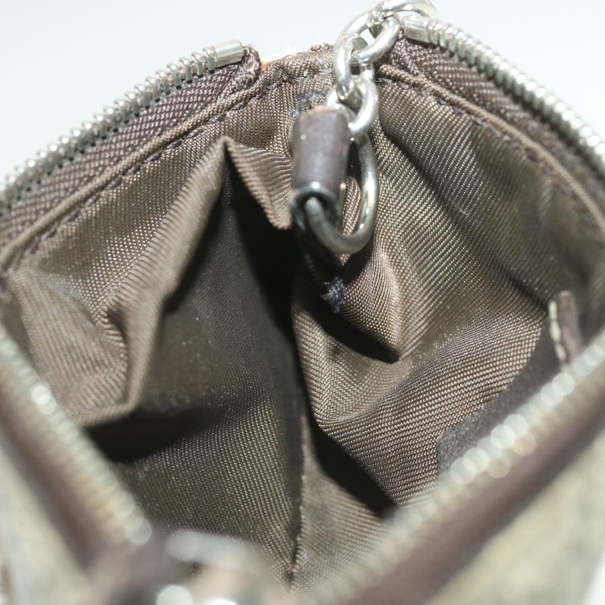 GUCCI GG Canvas Coin Purse PVC Leather Beige 233183 37806