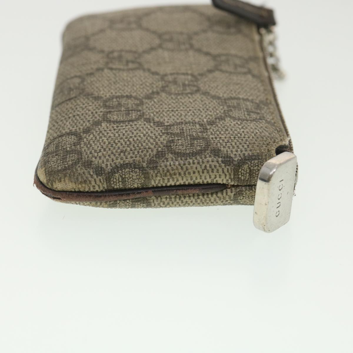 GUCCI GG Canvas Coin Purse PVC Leather Beige 233183 37806