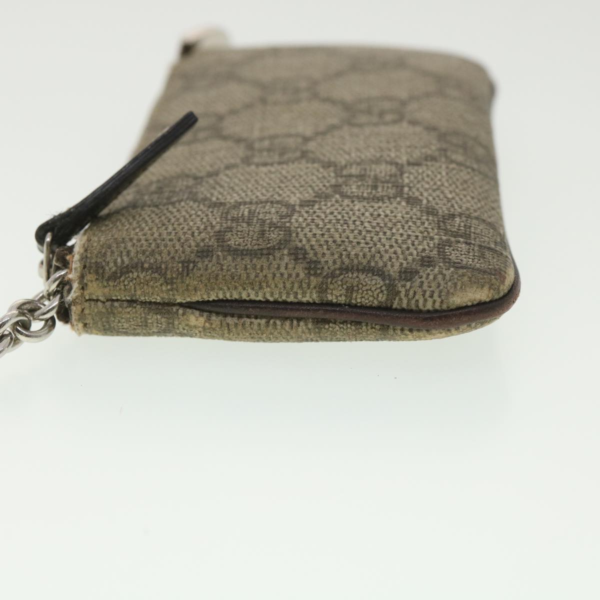 GUCCI GG Canvas Coin Purse PVC Leather Beige 233183 37806