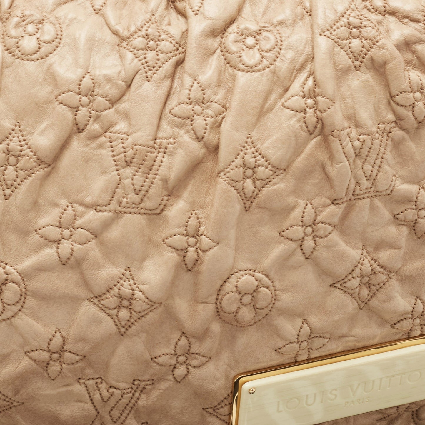 Louis Vuitton Ecru Monogram Leather Limited Edition Olympe Nimbus Gm Bag