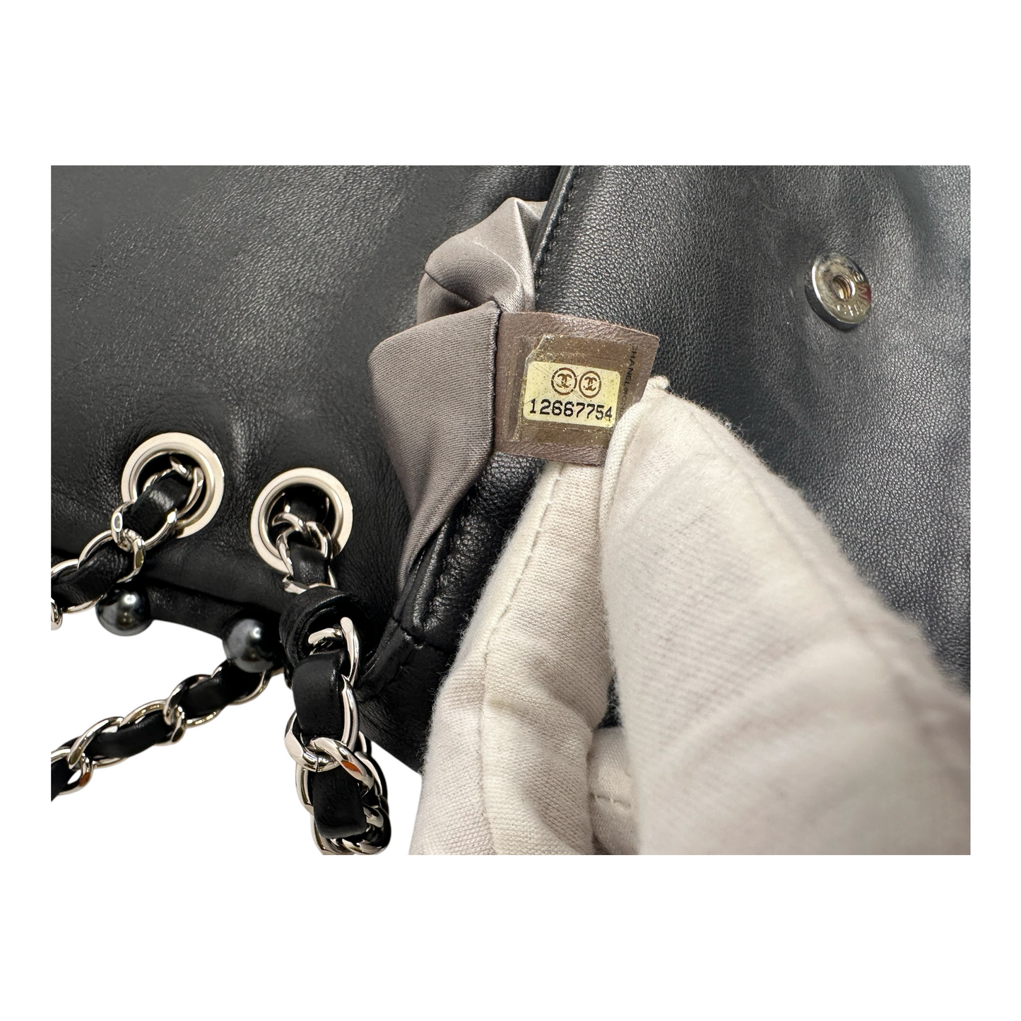 Chanel Lambskin Pearl Obsession Flap Black