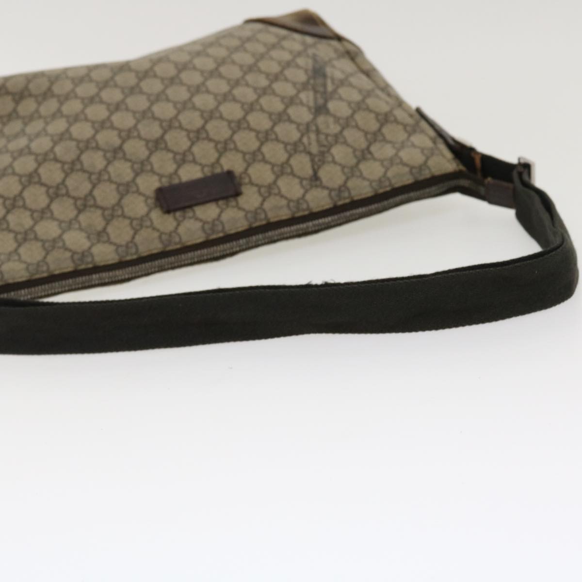 GUCCI GG Canvas Shoulder Bag PVC Leather Beige 110054 38039