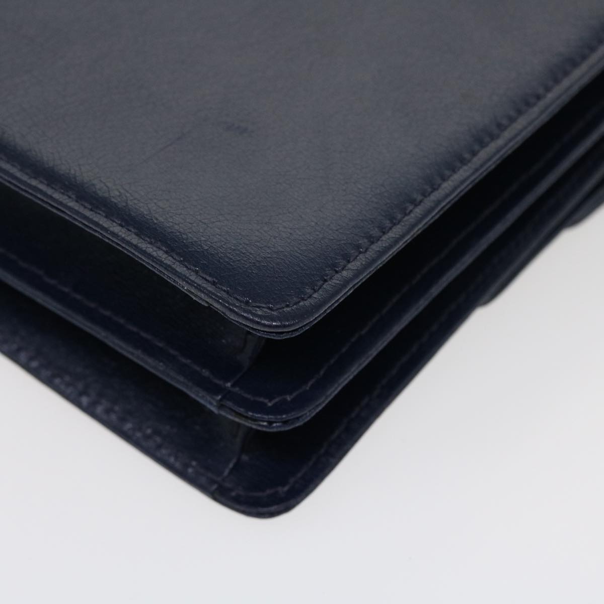 FENDI Hand Bag Leather 2way Navy 38043