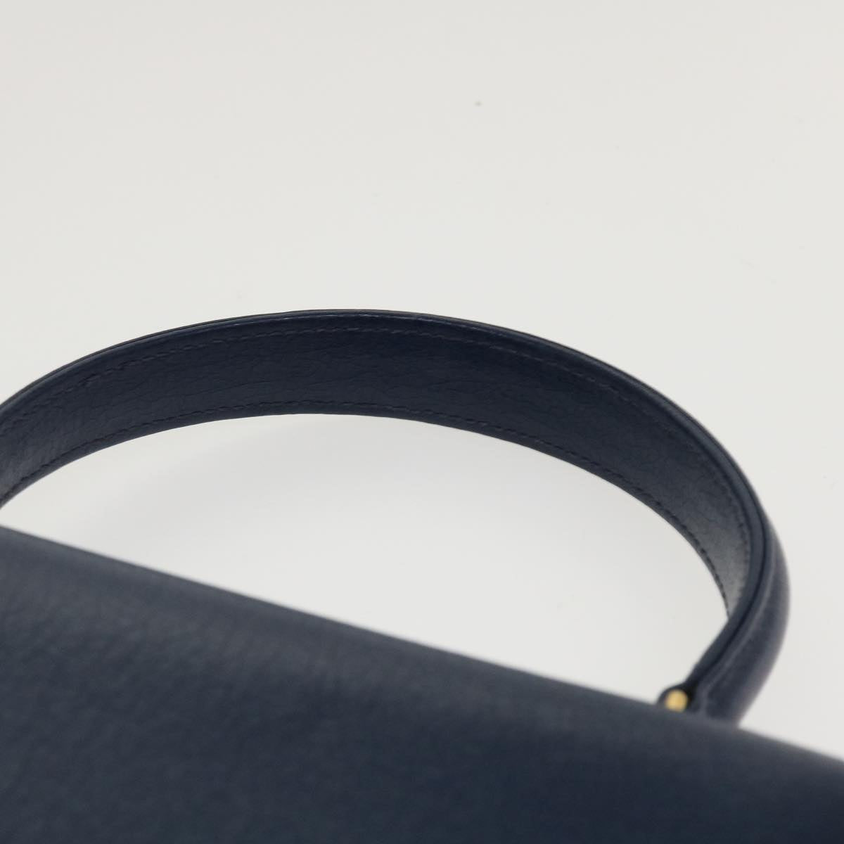 FENDI Hand Bag Leather 2way Navy 38043