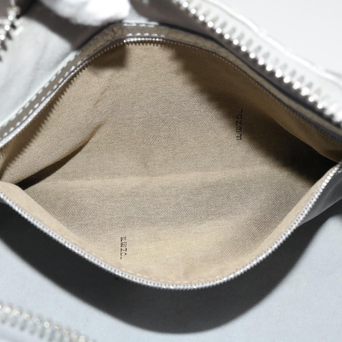FENDI Hand Bag Leather 2way Silver 38070