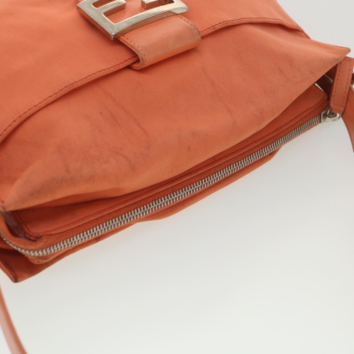 FENDI Mamma Baguette Shoulder Bag Nylon Orange 2321.26566.018 38105