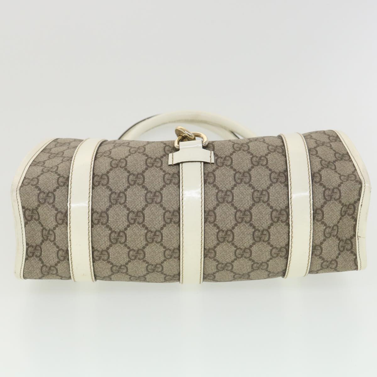 GUCCI GG Supreme Hand Bag PVC Leather Beige 203495 38280