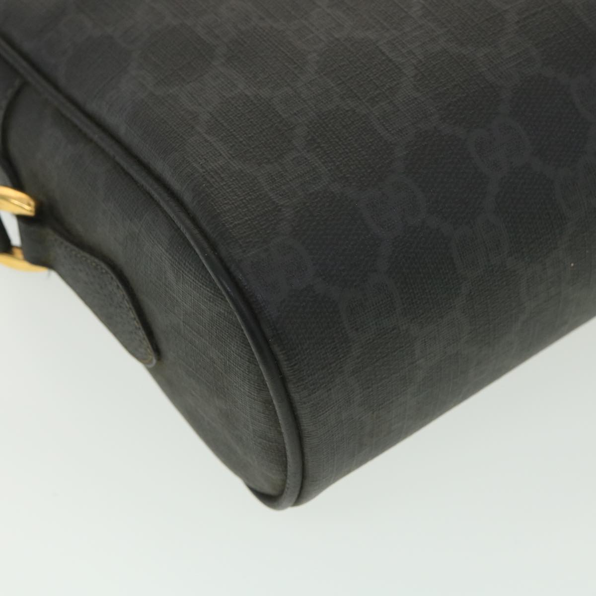 GUCCI GG Canvas Web Sherry Line Shoulder Bag Black Red 119.02.088 38314