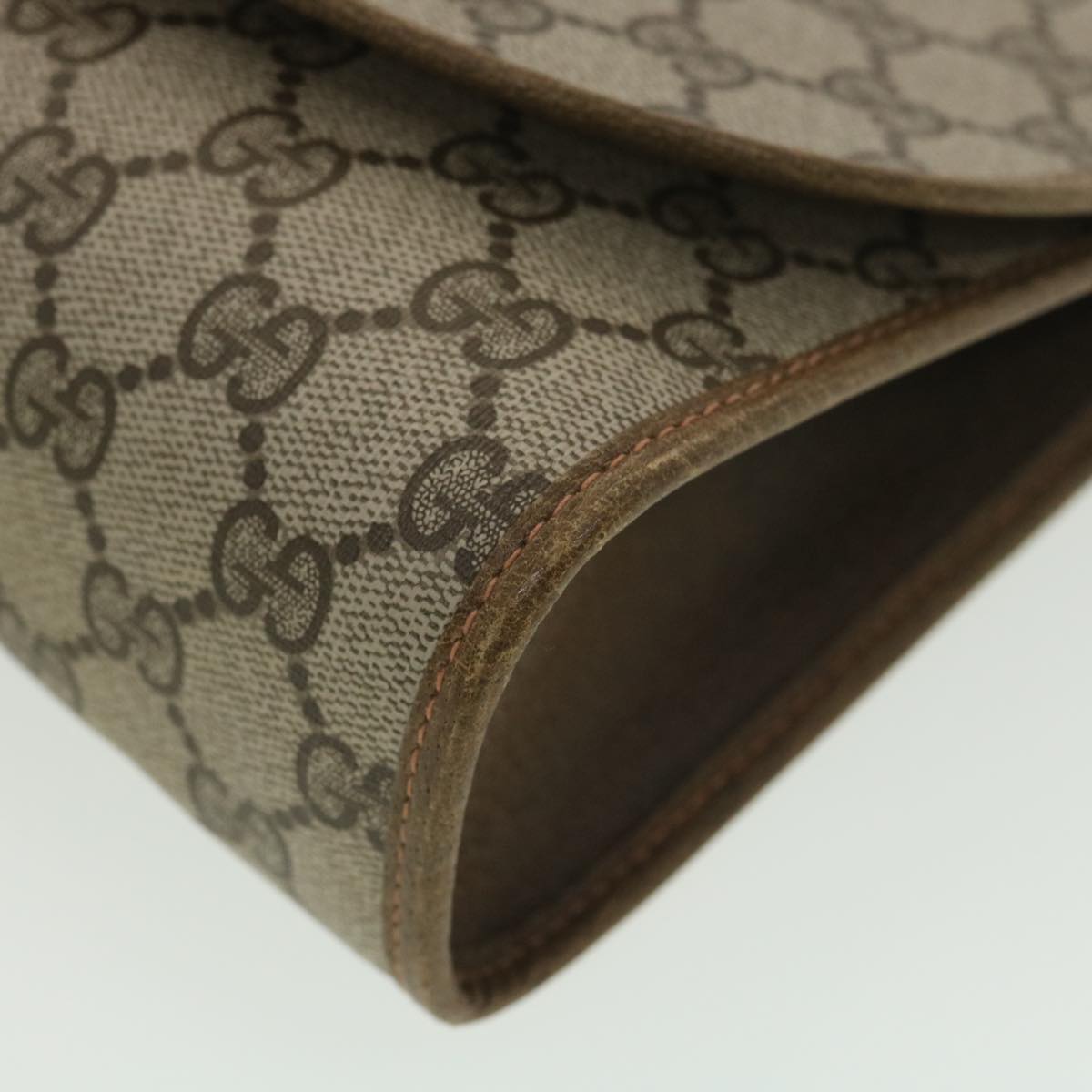 GUCCI GG Canvas Web Sherry Line Clutch Bag Beige Red Green 89.01.030 38392