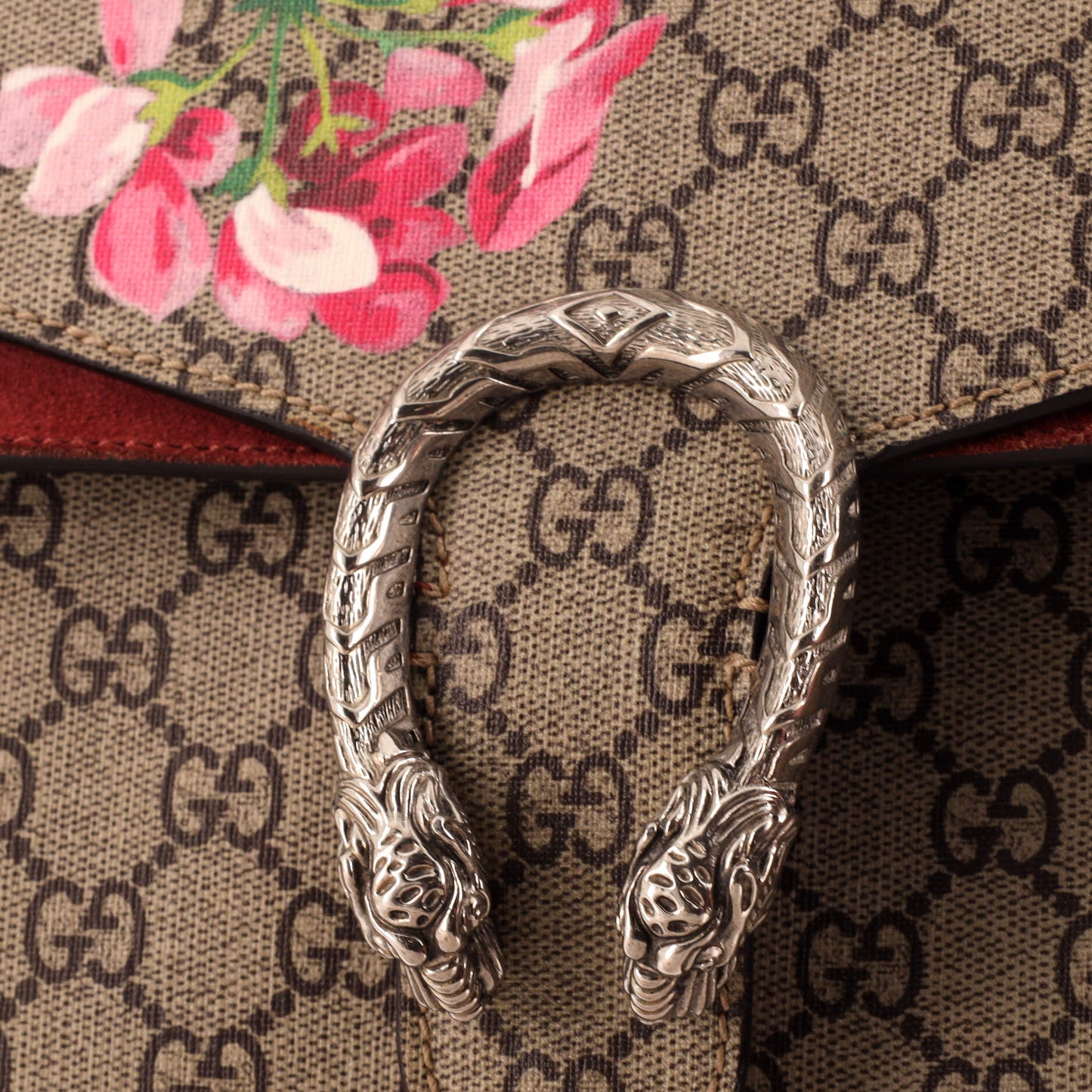 Dionysus Bag Blooms Print GG Coated Canvas Small