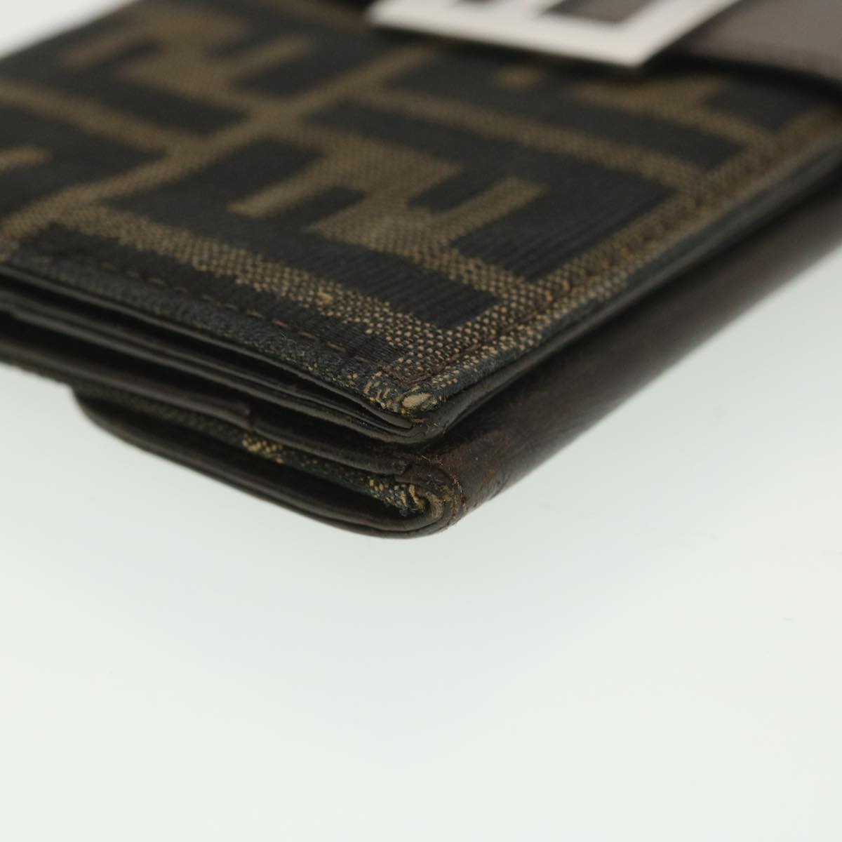 FENDI Zucca Canvas Long Wallet Black Brown 2400-31133 018 38704