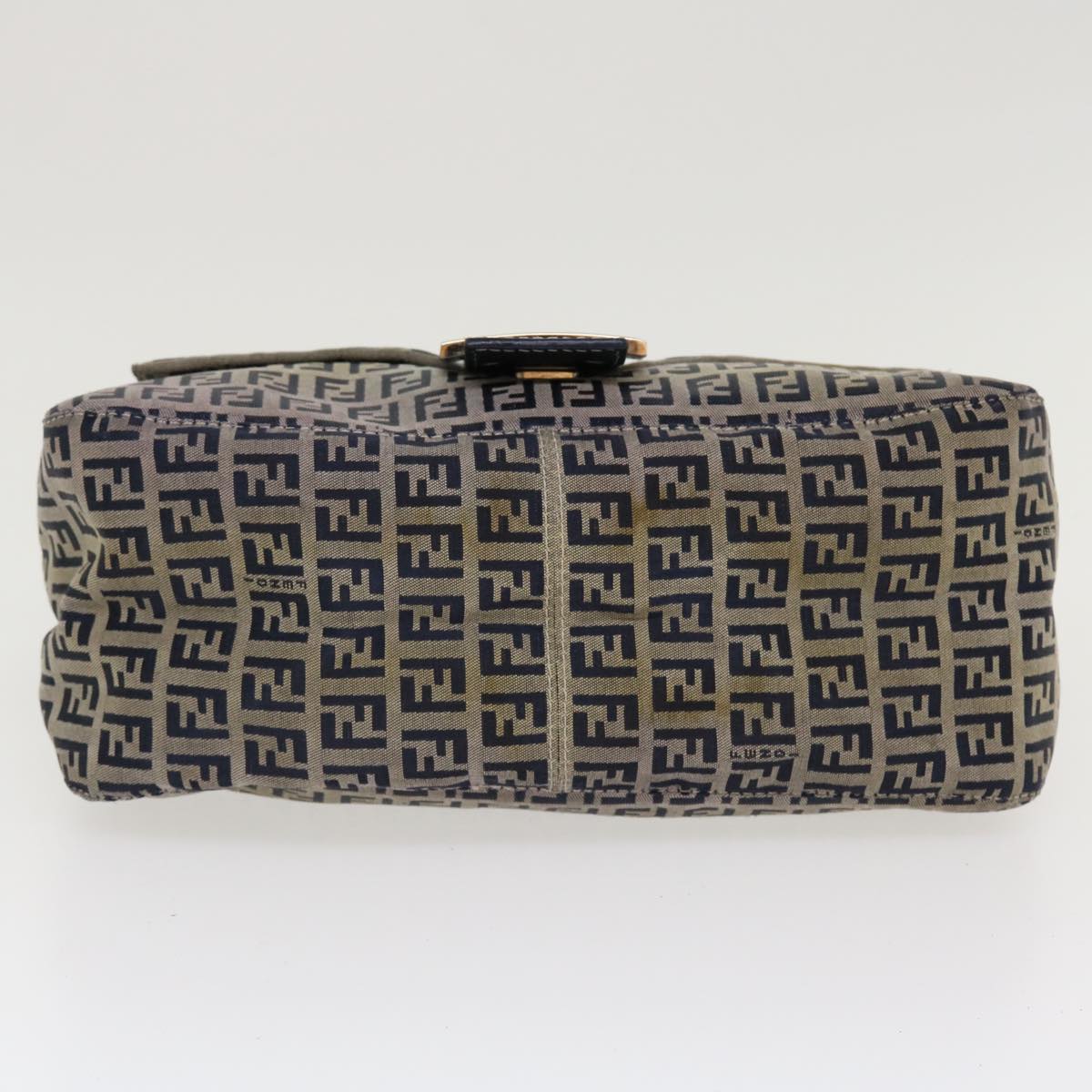 FENDI Zucchino Canvas Mamma Baguette Shoulder Bag Nylon Navy 26325 38903