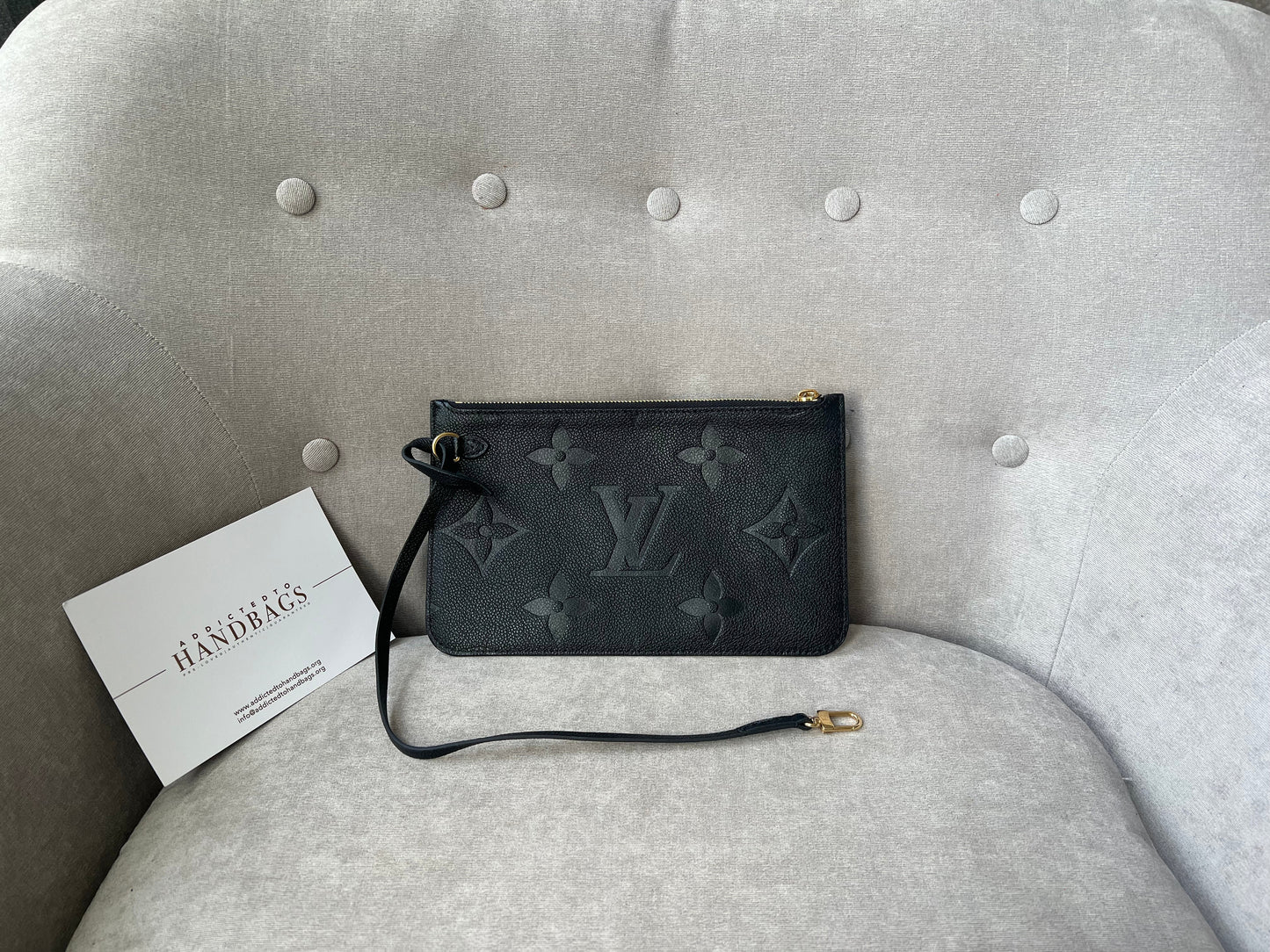 Louis Vuitton Pouch (from Neverfull) Black Empreinte