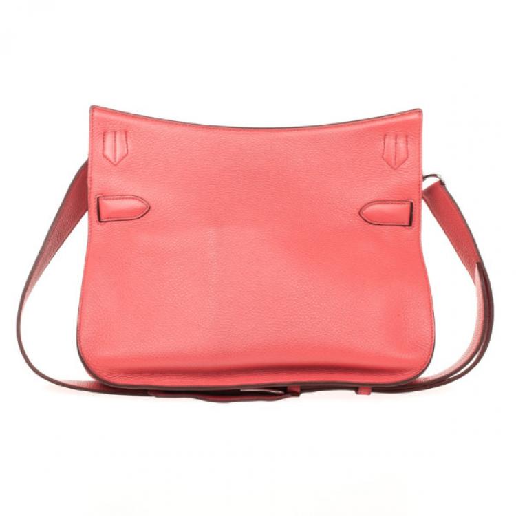 HERMÈS Jypsiere Clemence Red Leather Cross Body Bag-HS