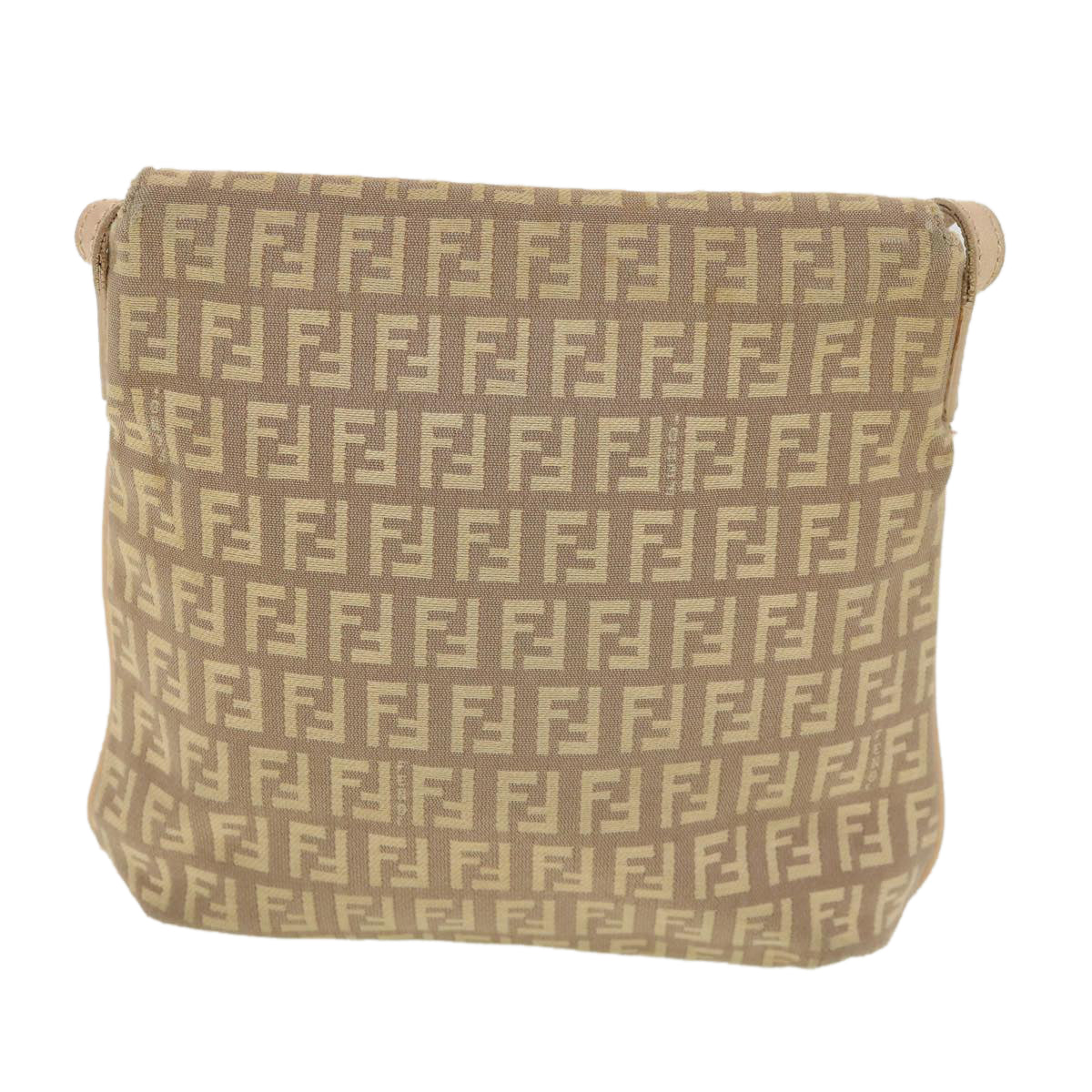 FENDI Zucchino Canvas Mamma Baguette Shoulder Bag Beige 39139