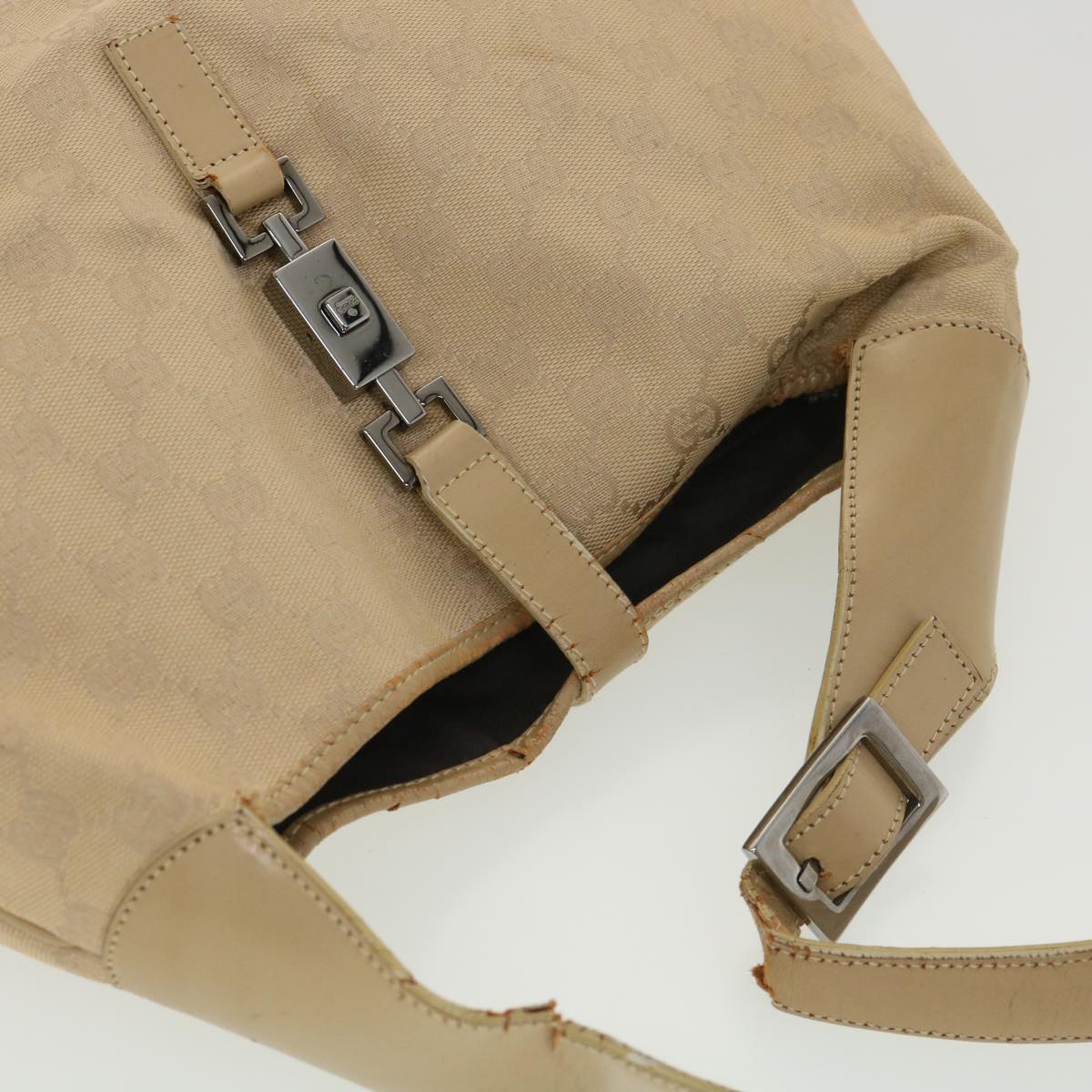 GUCCI GG Canvas Jackie Shoulder Bag Beige 0013346 39146