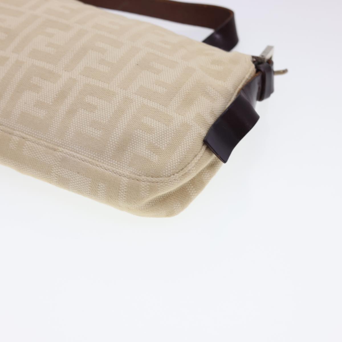 FENDI Zucca Canvas Mamma Baguette Shoulder Bag Beige 33492 26424 008 39285