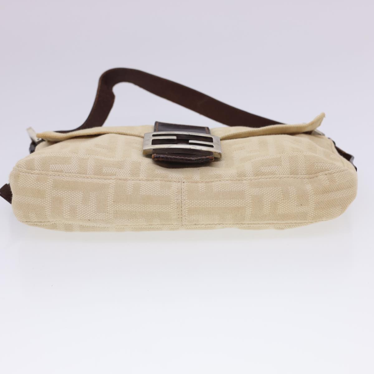 FENDI Zucca Canvas Mamma Baguette Shoulder Bag Beige 33492 26424 008 39285