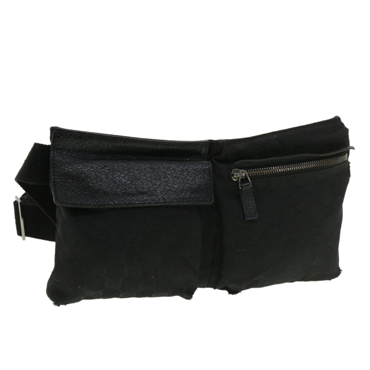GUCCI GG Canvas Waist bag Black 28566 39289