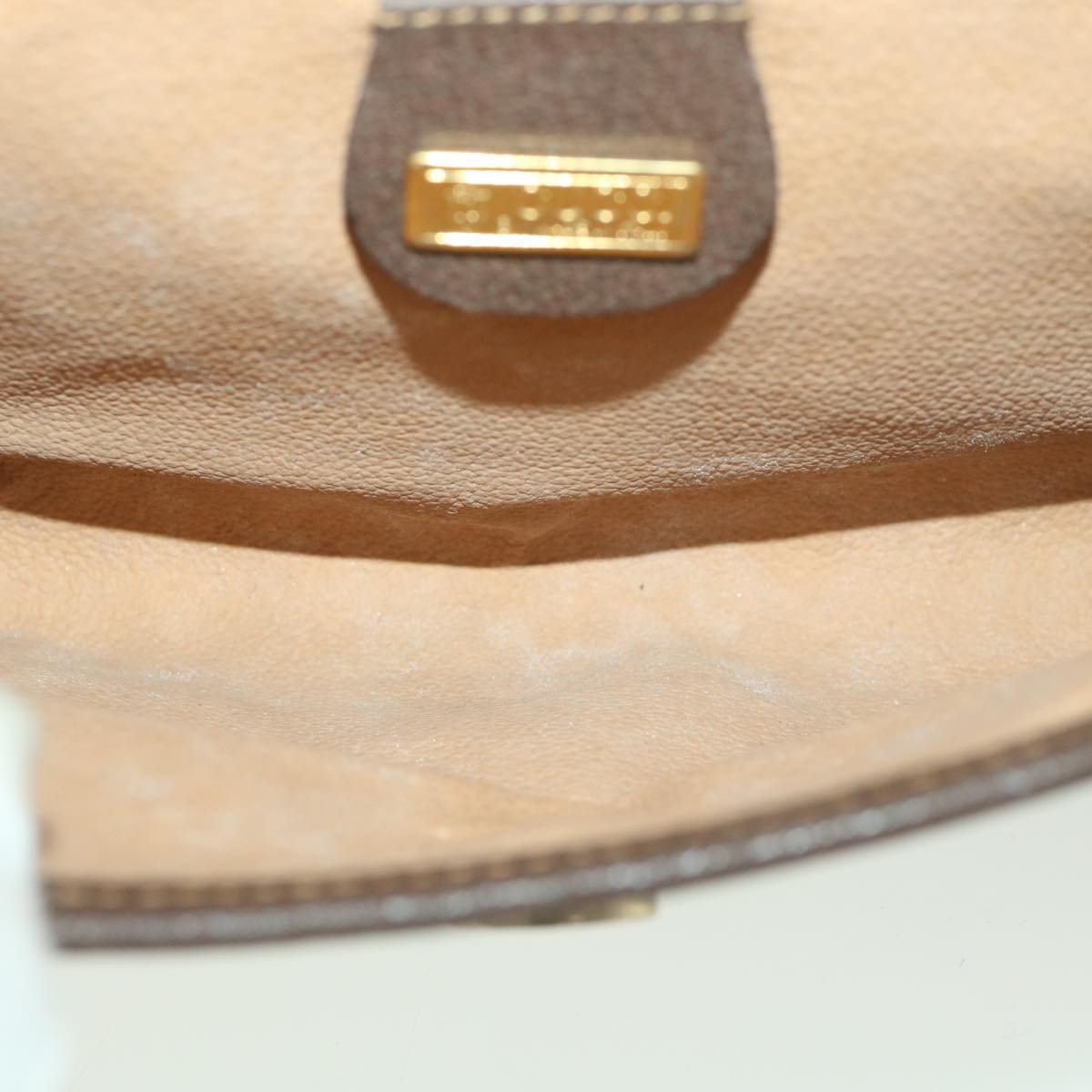 GUCCI GG Canvas Clutch Bag PVC Leather Beige 39307