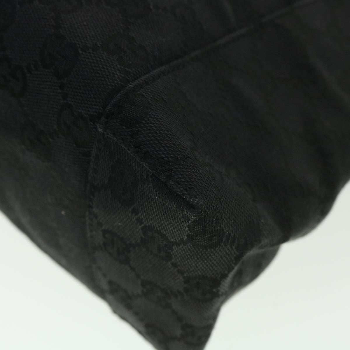 GUCCI GG Canvas Shoulder Bag Black 113023 39359