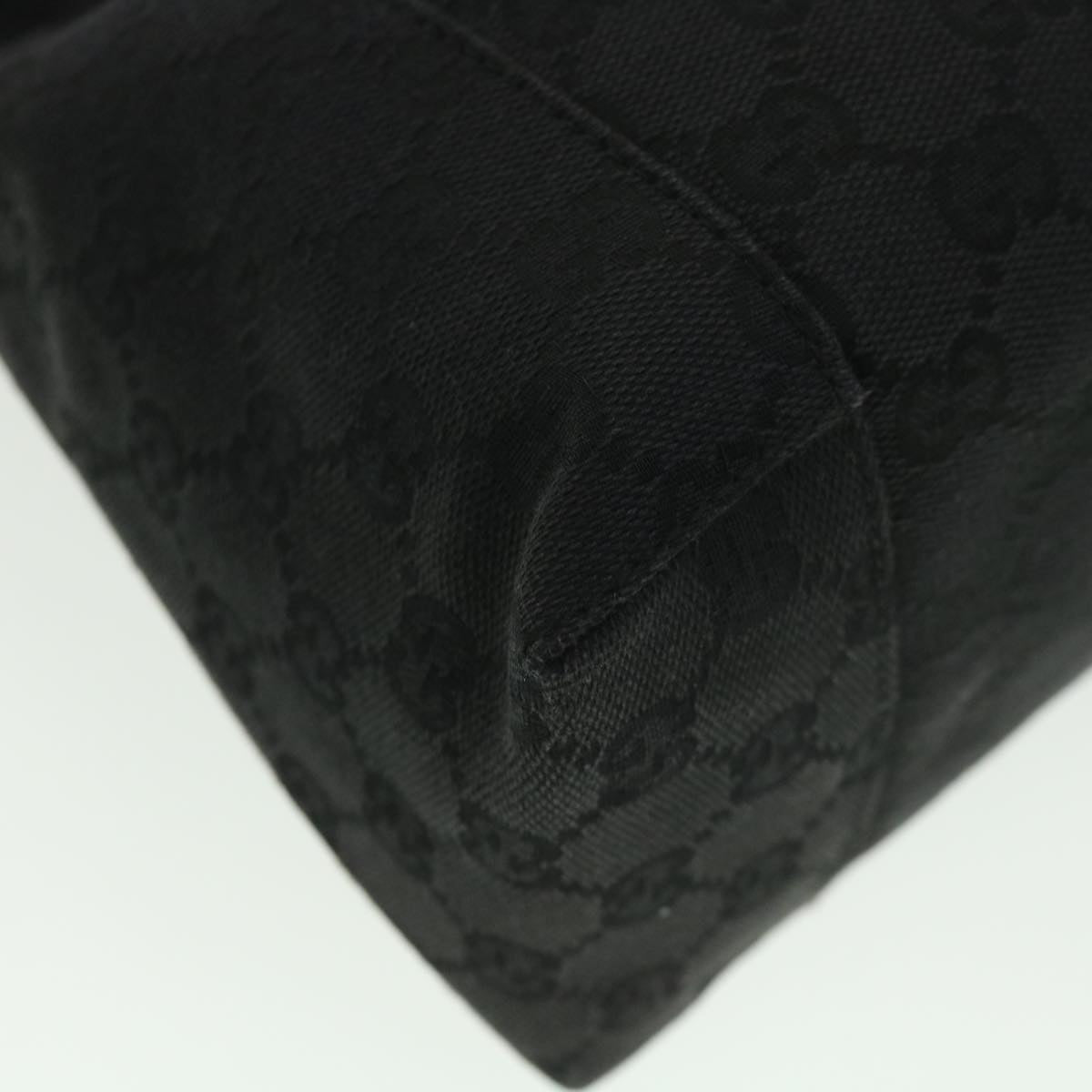 GUCCI GG Canvas Shoulder Bag Black 113023 39359
