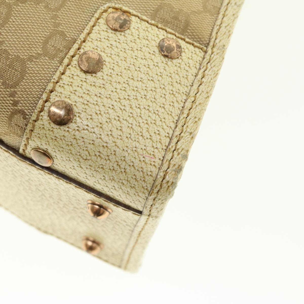 GUCCI GG Canvas Hand Bag Beige 124260 39453