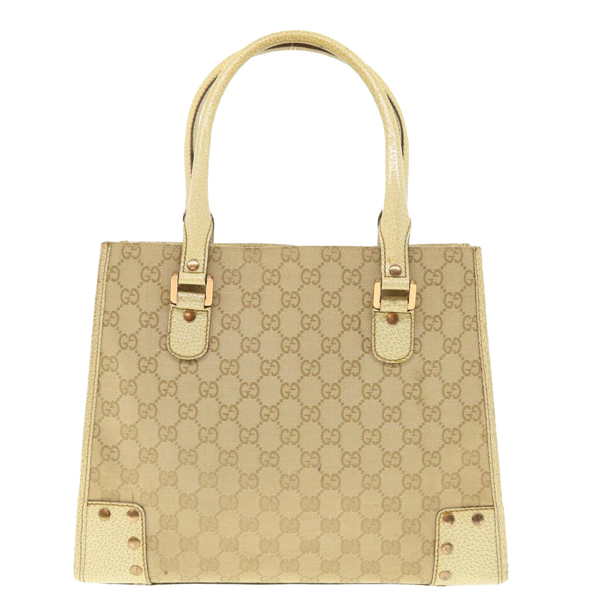GUCCI GG Canvas Hand Bag Beige 124260 39453