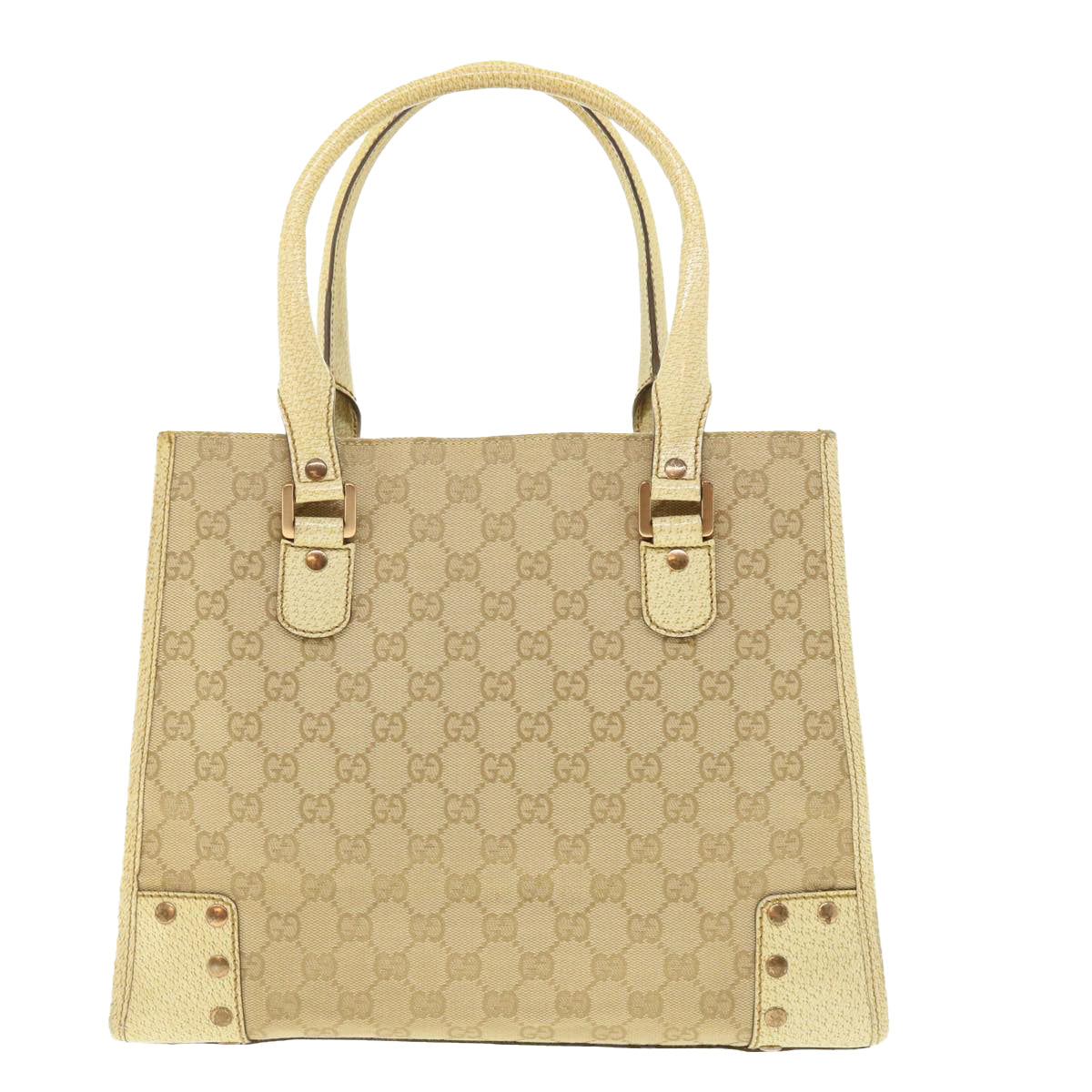 GUCCI GG Canvas Hand Bag Beige 124260 39453