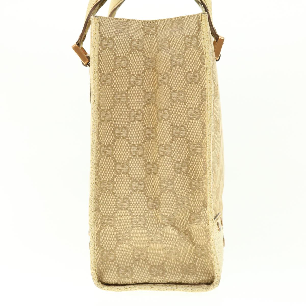 GUCCI GG Canvas Hand Bag Beige 124260 39453