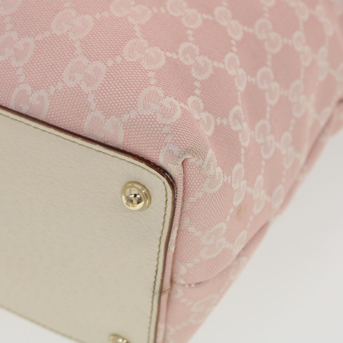 GUCCI GG Canvas Shoulder Bag Pink 120836 39455