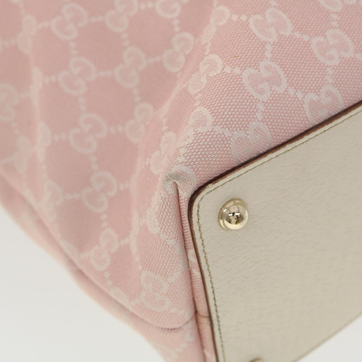 GUCCI GG Canvas Shoulder Bag Pink 120836 39455