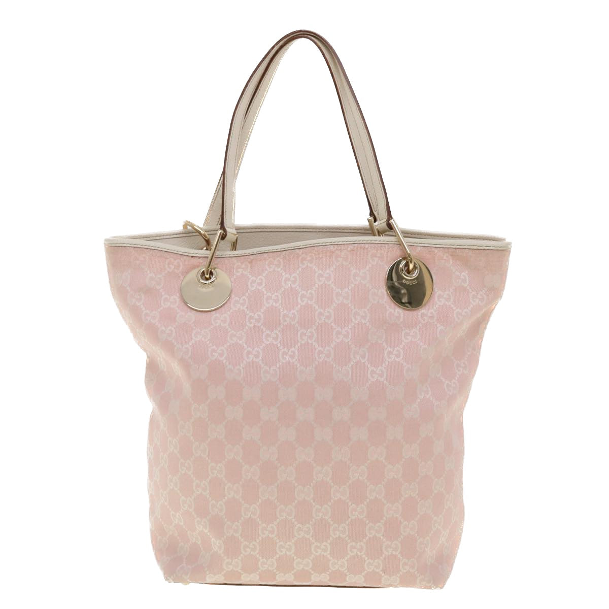 GUCCI GG Canvas Shoulder Bag Pink 120836 39455