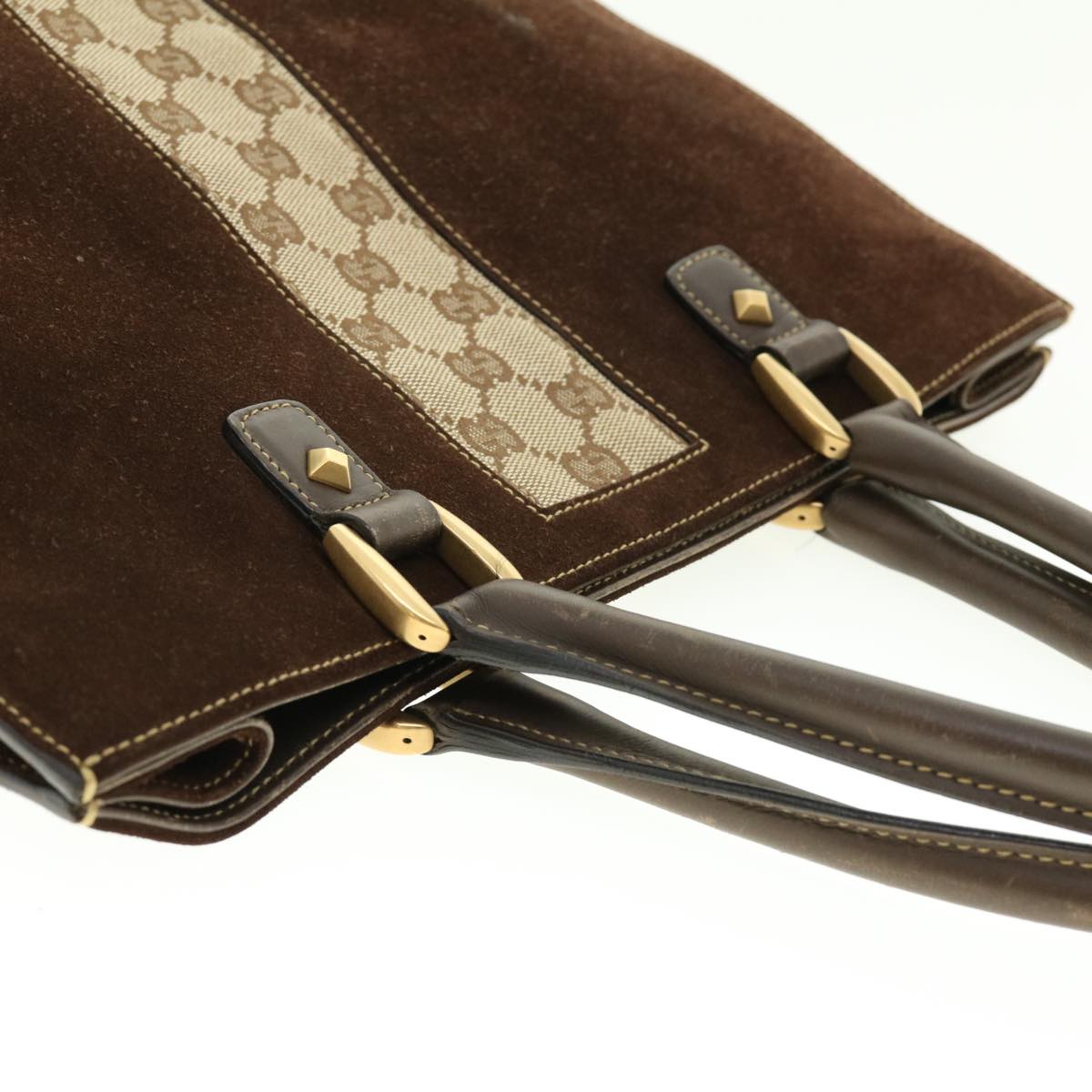 GUCCI GG Canvas Hand Bag Beige Brown 120898 39458
