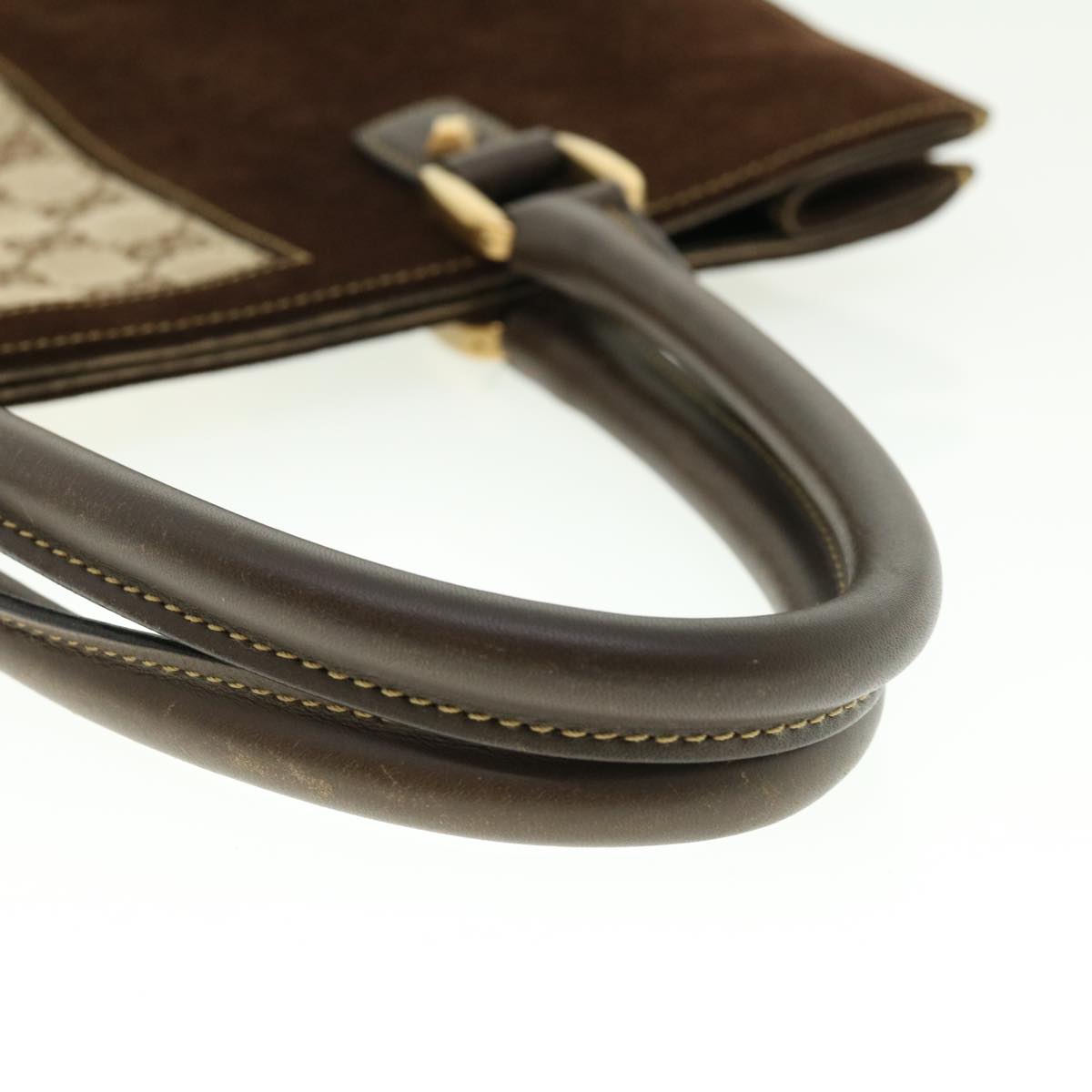 GUCCI GG Canvas Hand Bag Beige Brown 120898 39458