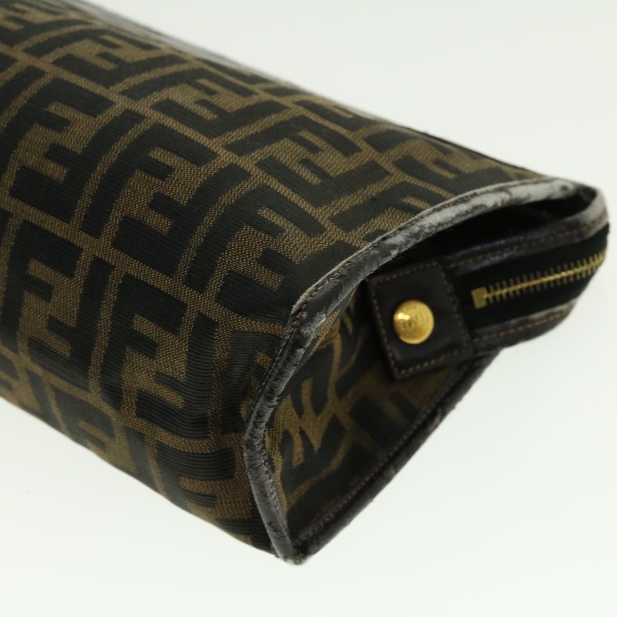 FENDI Zucca Canvas Clutch Bag Black Brown 2201-26533-089 39773