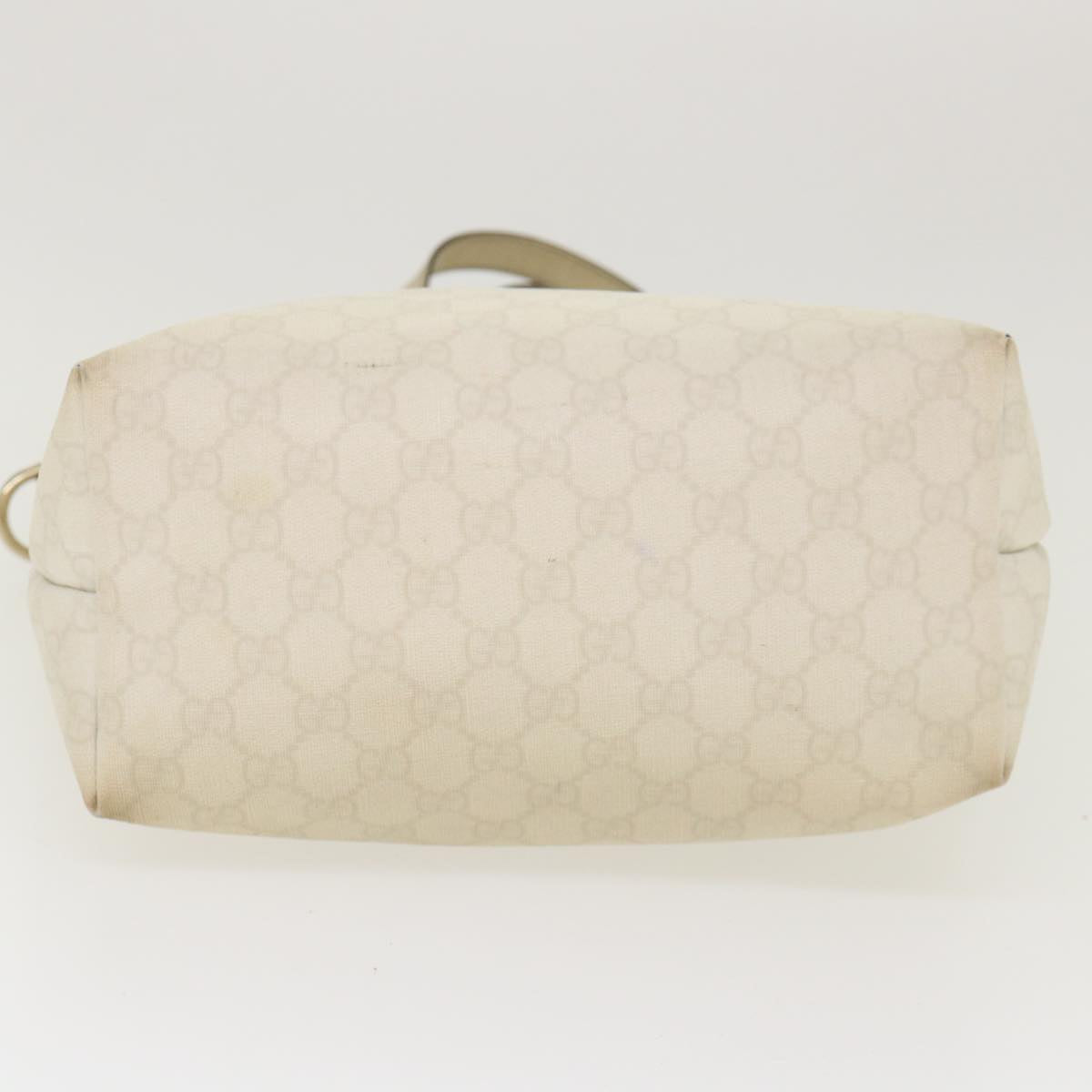 GUCCI GG Canvas Tote Bag PVC Leather White 189896 39964